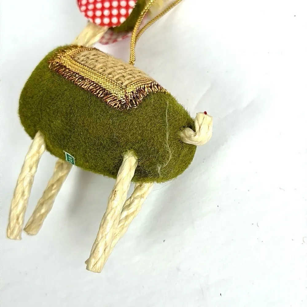 Felt Little Sheep Vintage Christmas Ornaments Japan